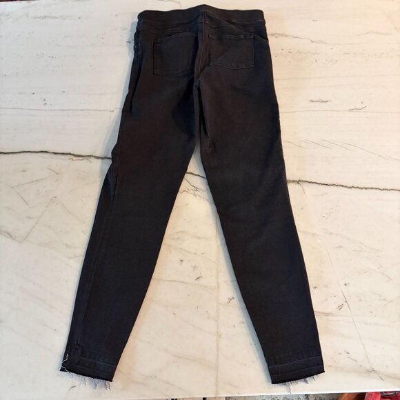 Spanx Ankle Distressed Black Pull-on Jeans Jeggings Size M - Picture 2 of 4